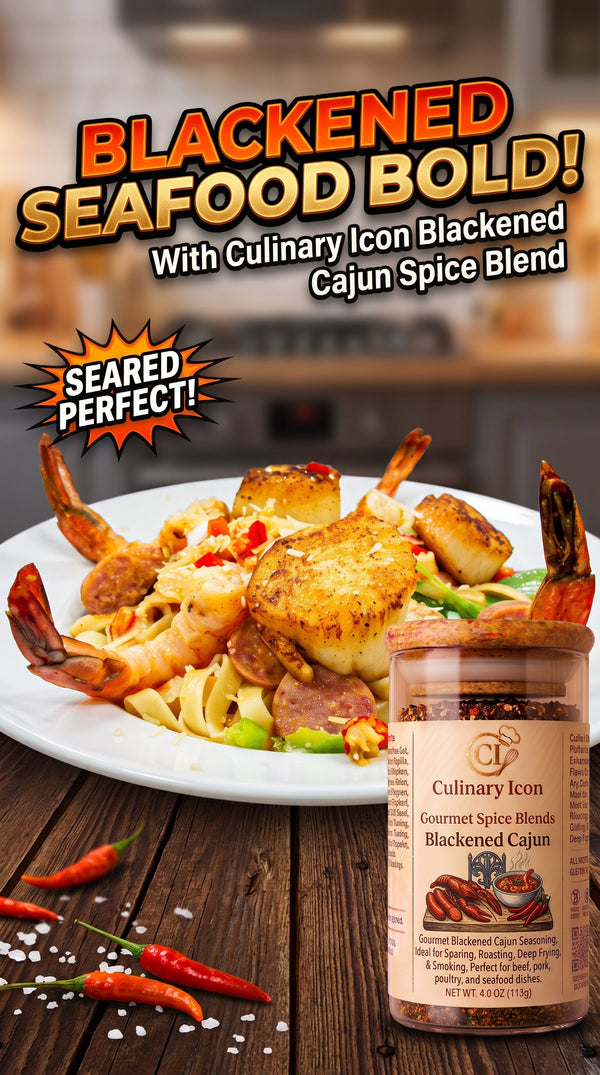 Blackened Seafood Fettuccine Recipe| Culinary Icon