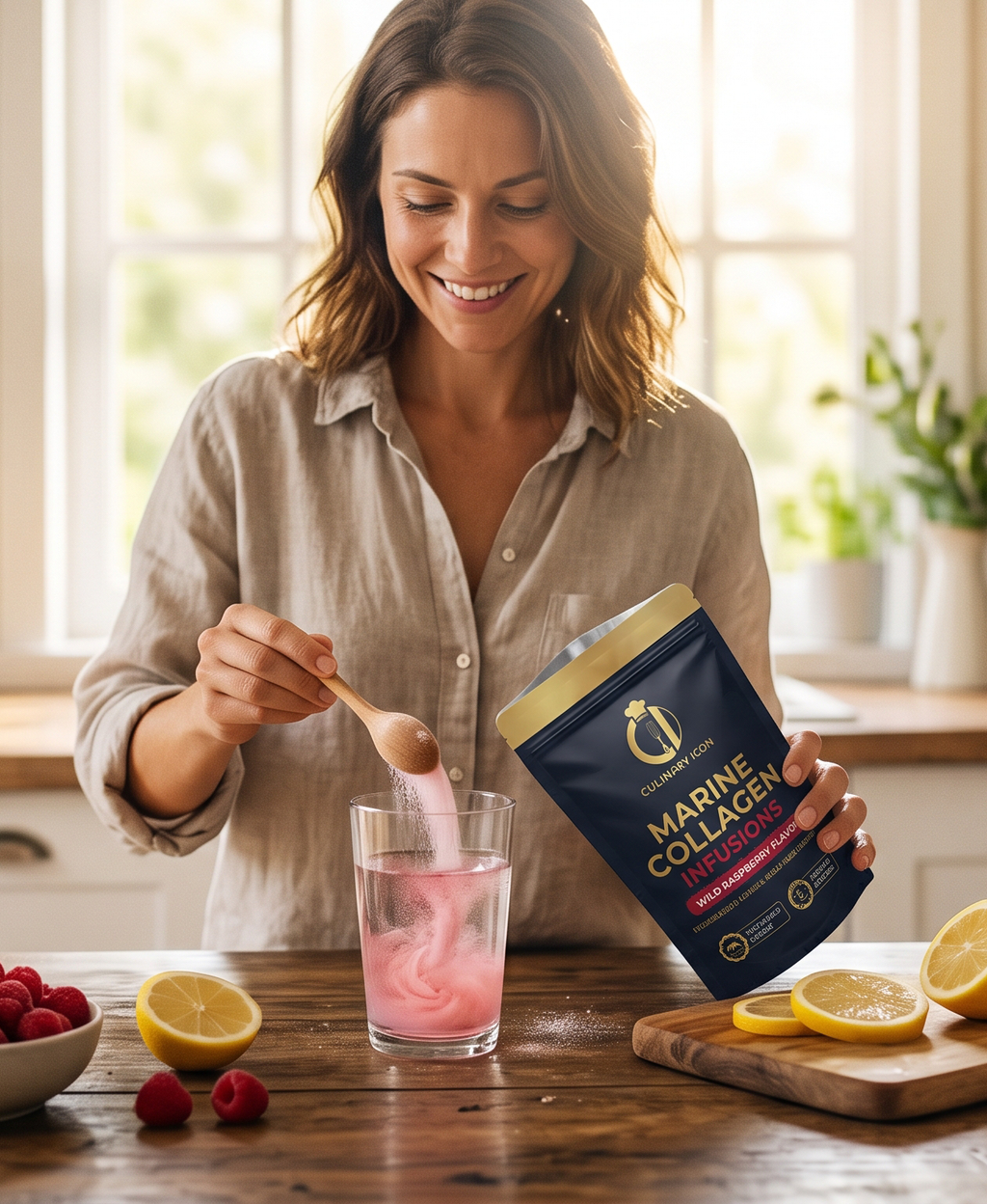 Wild Raspberry Marine Collagen Infusion (30-Day Supply / 300g)